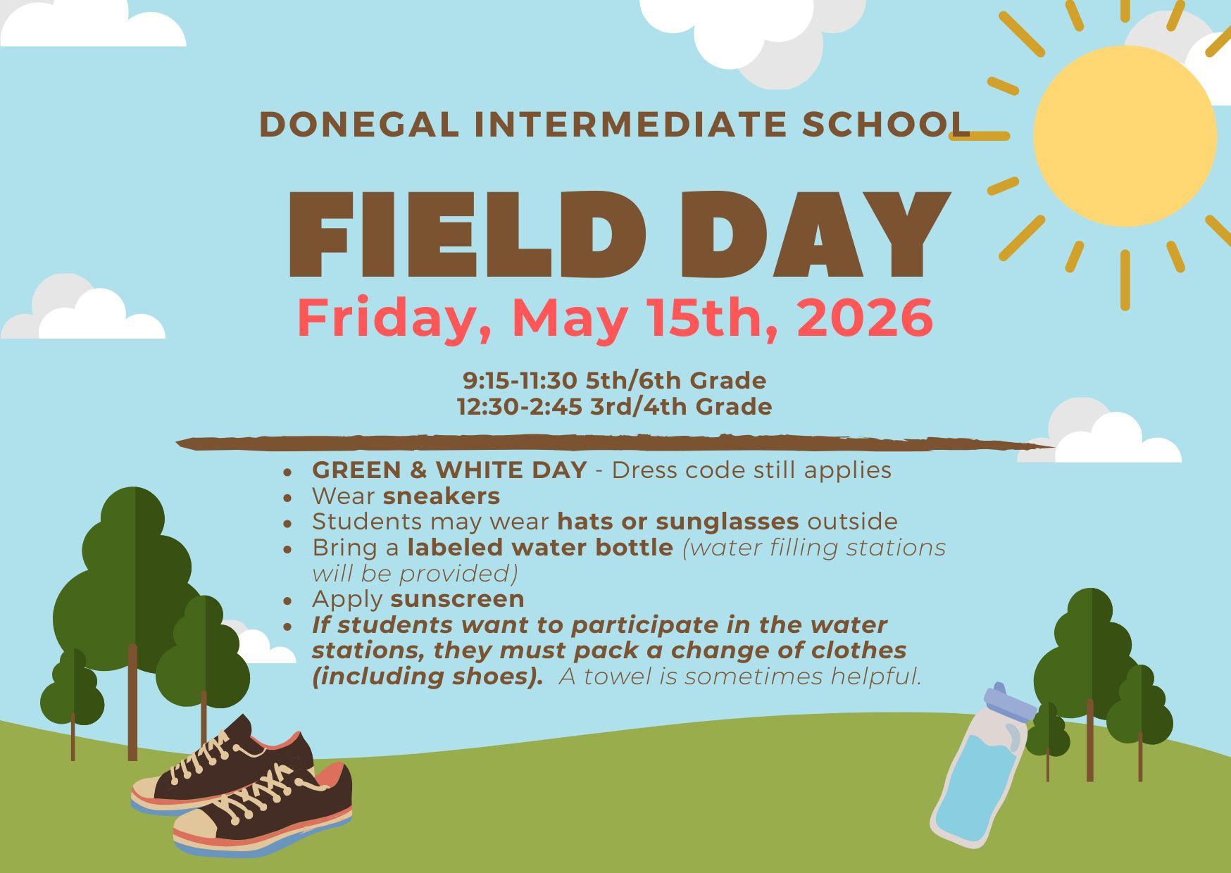 Friday (5/15/26) is Field Day!
